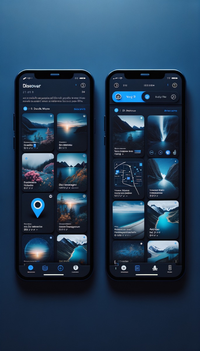 Whereward Discover screen showing nearby places with distance